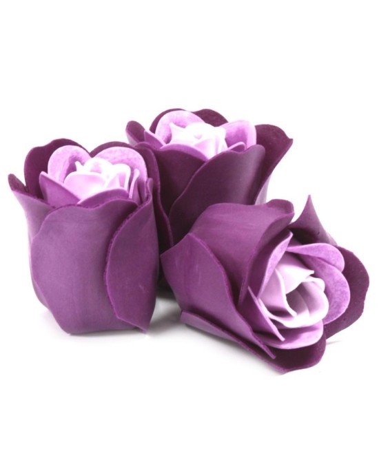 Set de 3 Rosas de Jabón en Caja Corazón para Regalo