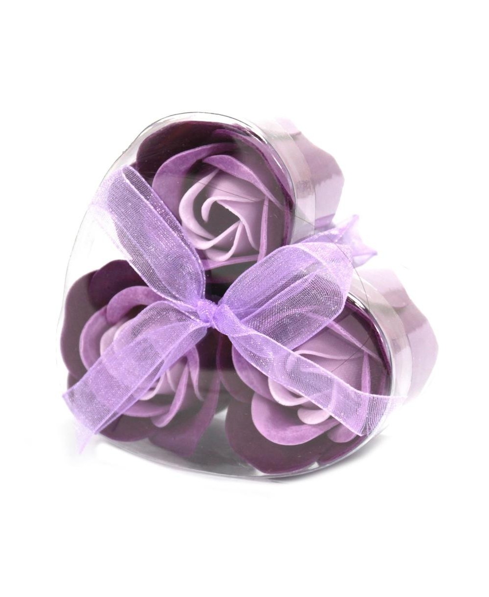 Set de 3 Rosas de Jabón en Caja Corazón para Regalo