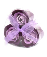 Set de 3 Rosas de Jabón en Caja Corazón para Regalo