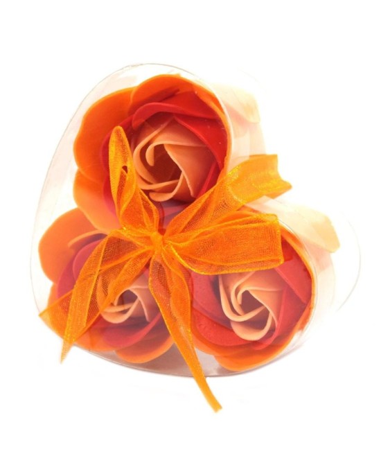 Set de 3 Rosas de Jabón en Caja Corazón para Regalo
