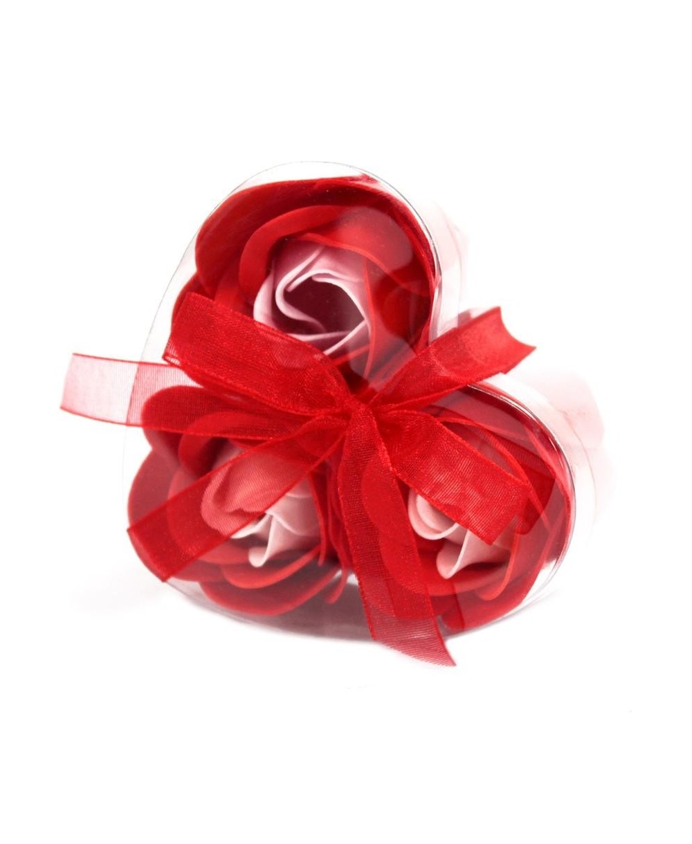 Set de 3 Rosas de Jabón en Caja Corazón para Regalo