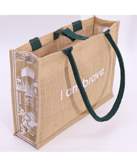 Bolsa de yute ecológica con mensaje