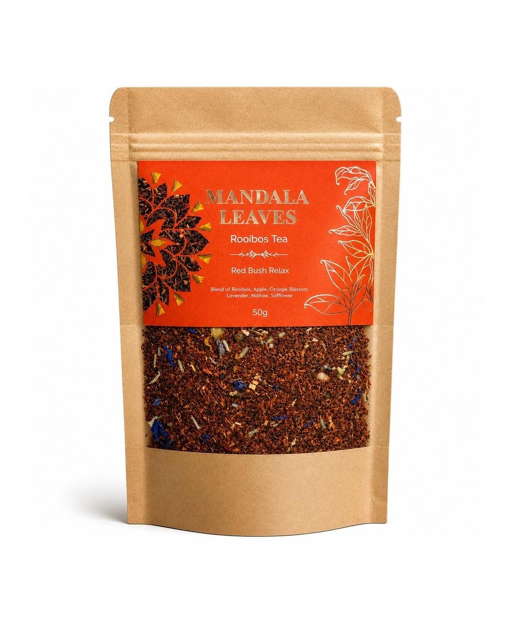 Mezcla de rooibos con lavanda, manzana y naranja para infusión.