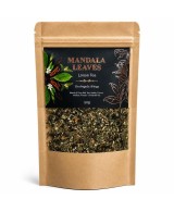 Presentación del té a granel On Angel's Wings con etiqueta negra y diseño botánico.