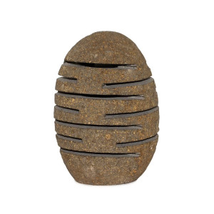 Presentación del Portavelas de Piedra de Río Tallado sin vela.