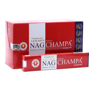 Incienso Artesanal Golden Nag con aroma a Nag Champa.