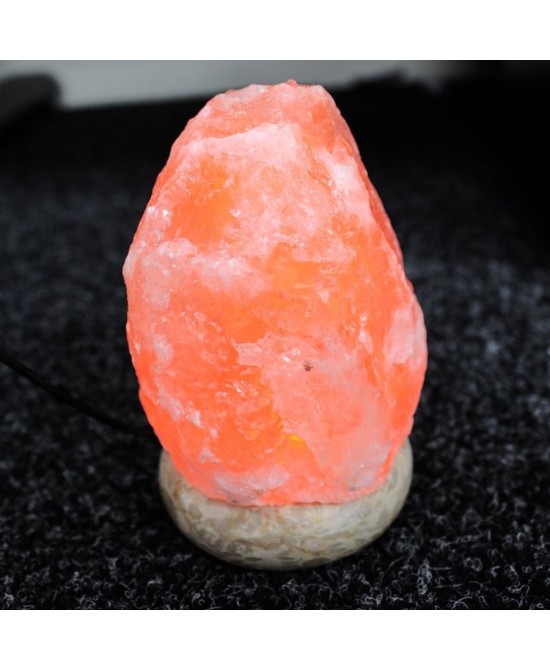 Lámpara de Sal Natural USB con Base Decorativa