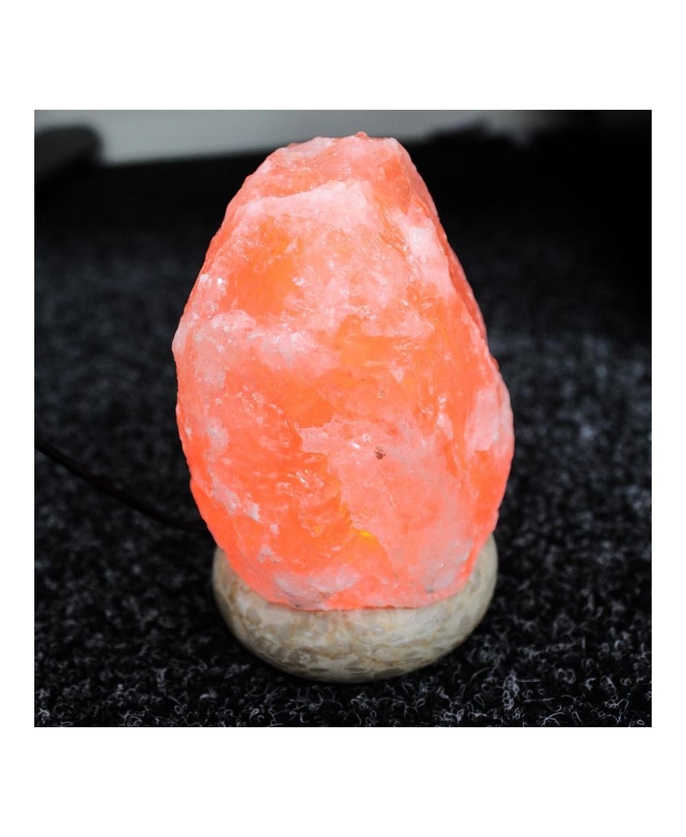 Lámpara de Sal Natural USB con Base Decorativa