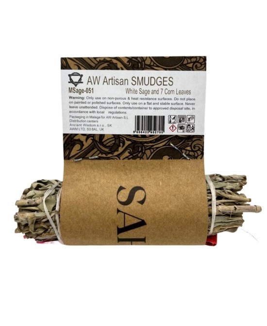Sahumerio de Salvia Blanca con Hojas de Maíz