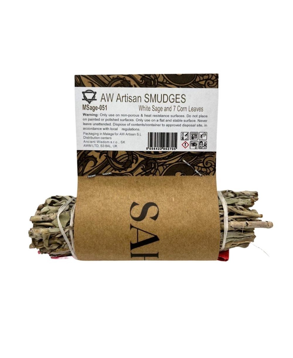 Sahumerio de Salvia Blanca con Hojas de Maíz