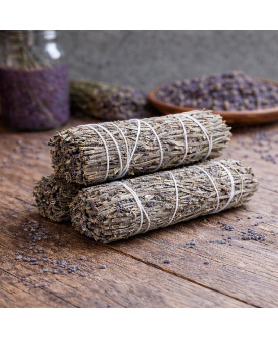 Atado Ritual de Salvia Lavanda para Meditación