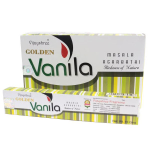 Incienso Artesanal Golden Nag Vainilla ideal para aromatizar espacios.