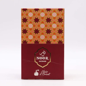 Vista de la caja del Incienso Noor Oud Ruby.