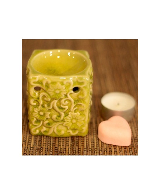 Quemador de Cerámica Cuadrado para Ceras Aromáticas