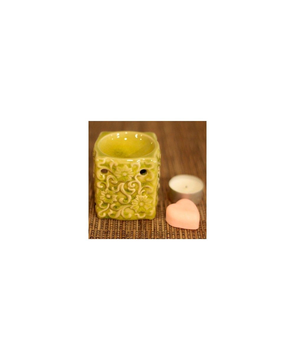 Quemador de Cerámica Cuadrado para Ceras Aromáticas