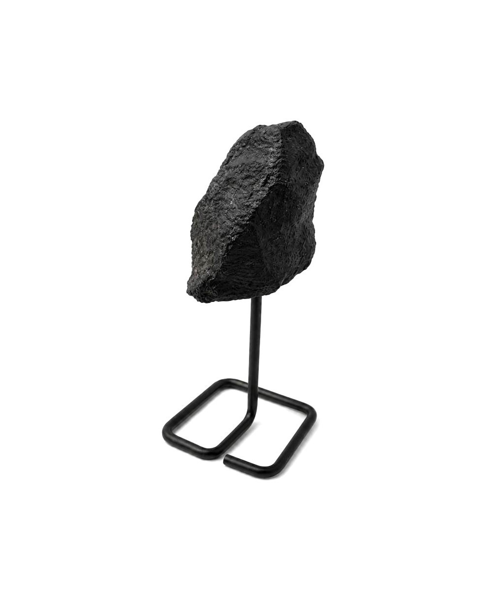 Piedra Natural de Turmalina Negra con Base de Metal
