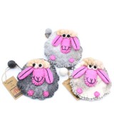 Monederos artesanales de ovejita enviados aleatoriamente según disponibilidad de stock.