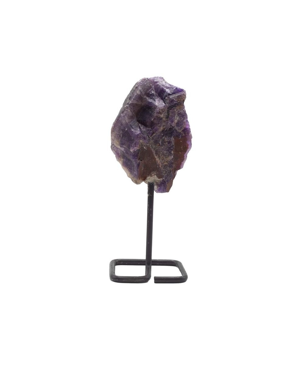 Piedra de Amatista Natural con Base Metálica