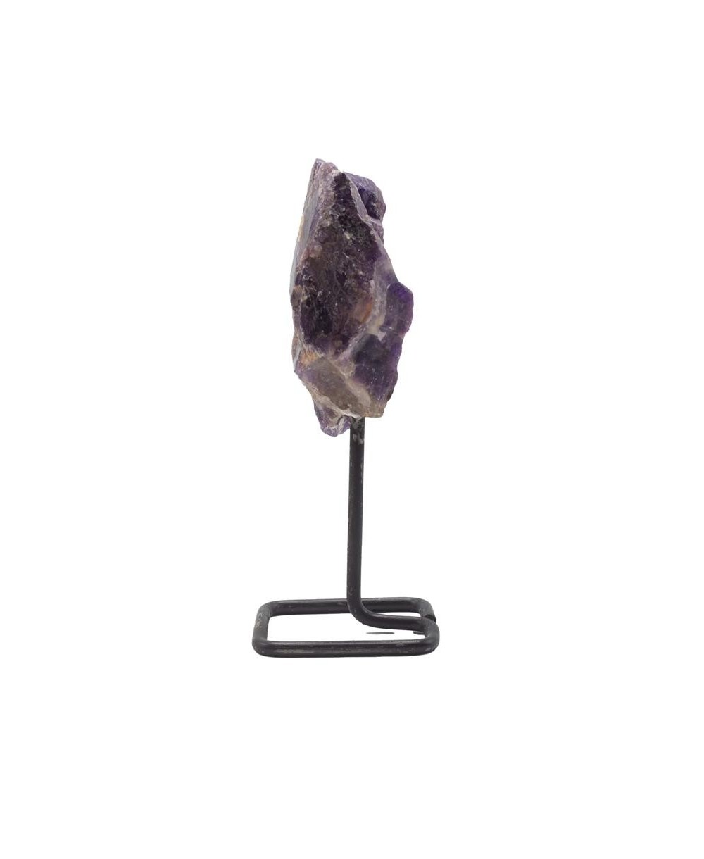 Piedra de Amatista Natural con Base Metálica