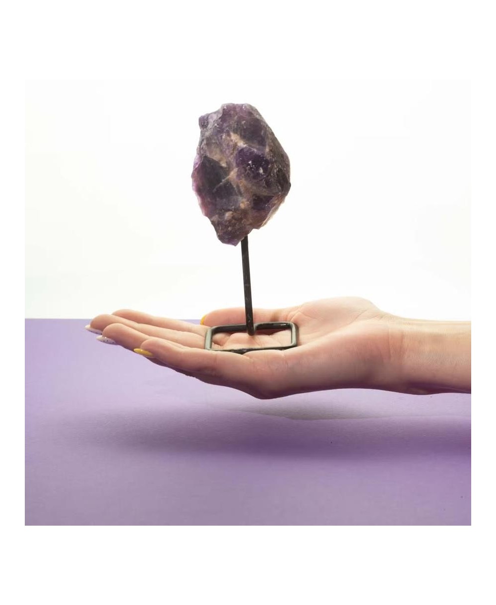 Piedra de Amatista Natural con Base Metálica