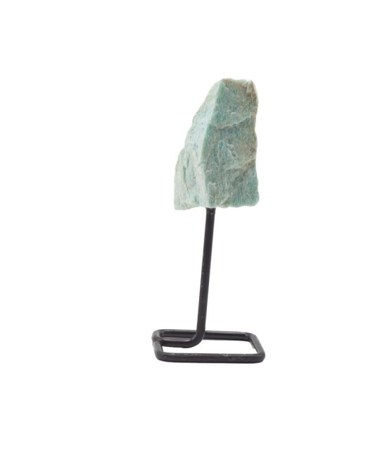 Piedra de Amazonita Natural con Base Metálica
