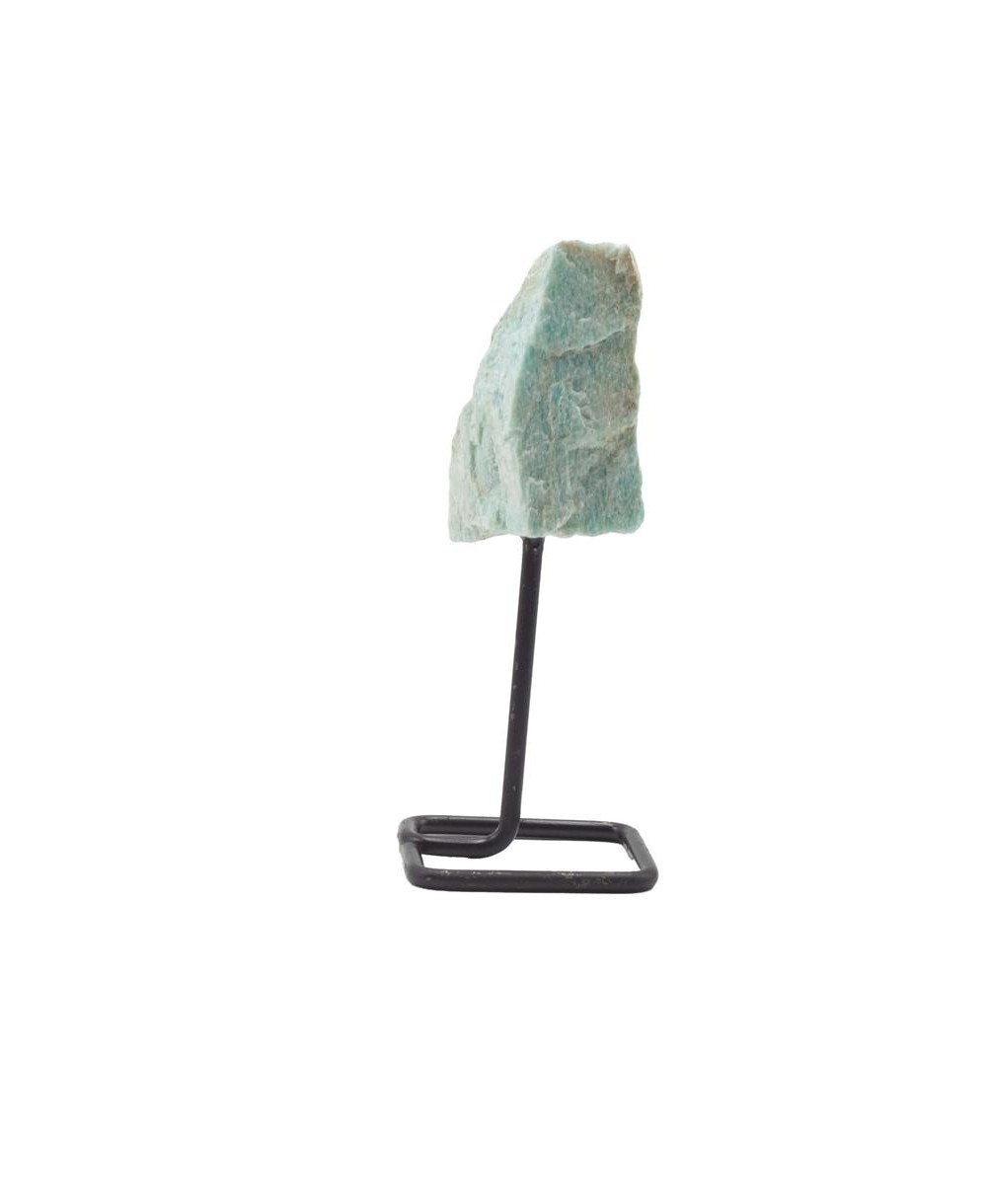 Piedra de Amazonita Natural con Base Metálica