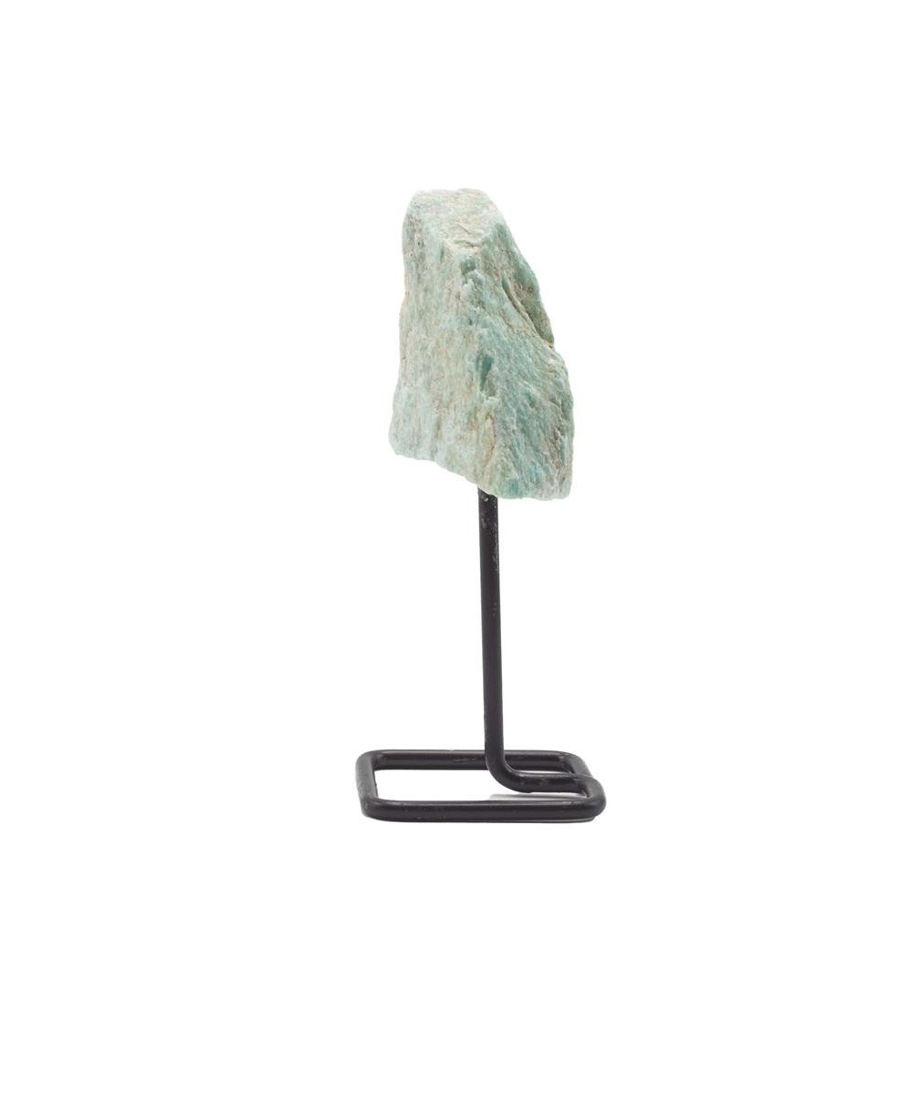 Piedra de Amazonita Natural con Base Metálica