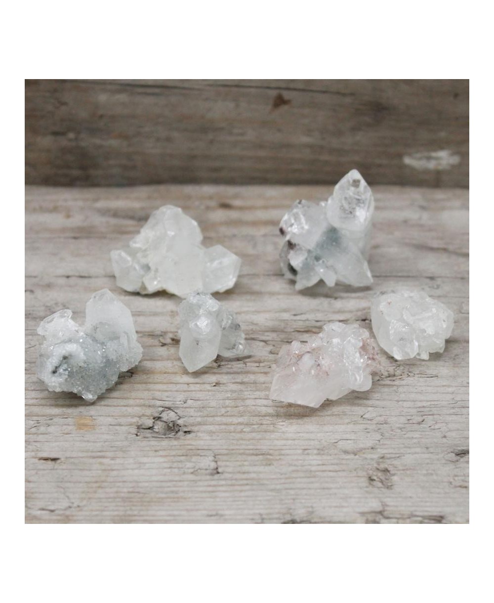 Apofilita Blanca Natural en Bruto | Pack de 6 Racimos
