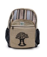 Mochila de Cáñamo Natural con Diseño Árbol Bodhi