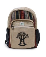 Mochila de Cáñamo Natural con Diseño Árbol Bodhi