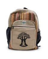 Mochila de Cáñamo Natural con Diseño Árbol Bodhi