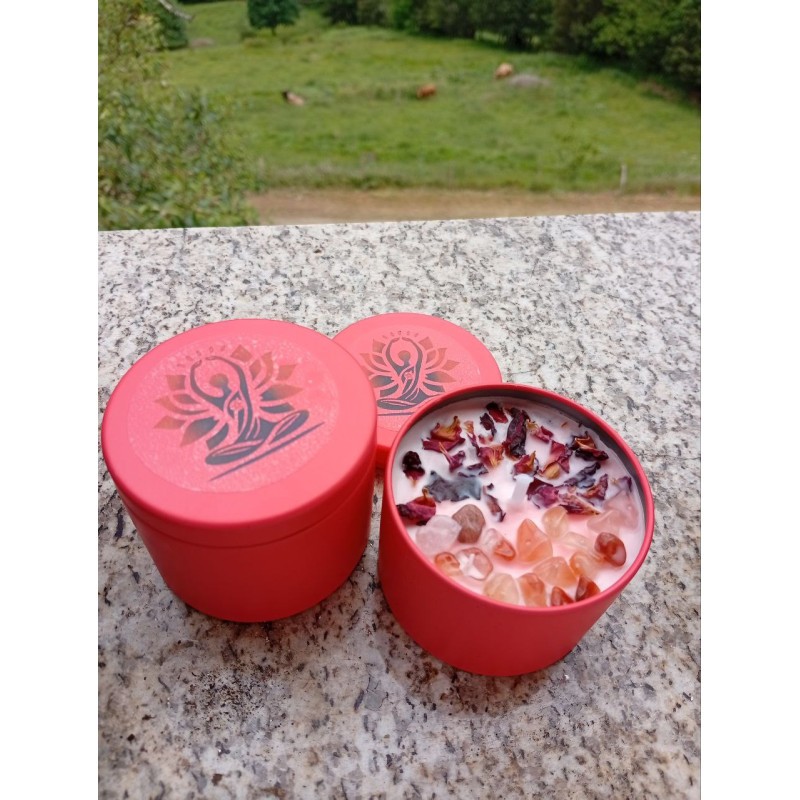 Vela Esencia de Rosa y Cuarzo | Artesanal y Energética - Jessimistica