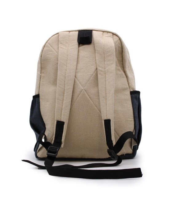 Mochila de Cáñamo Natural con Diseño Árbol Bodhi