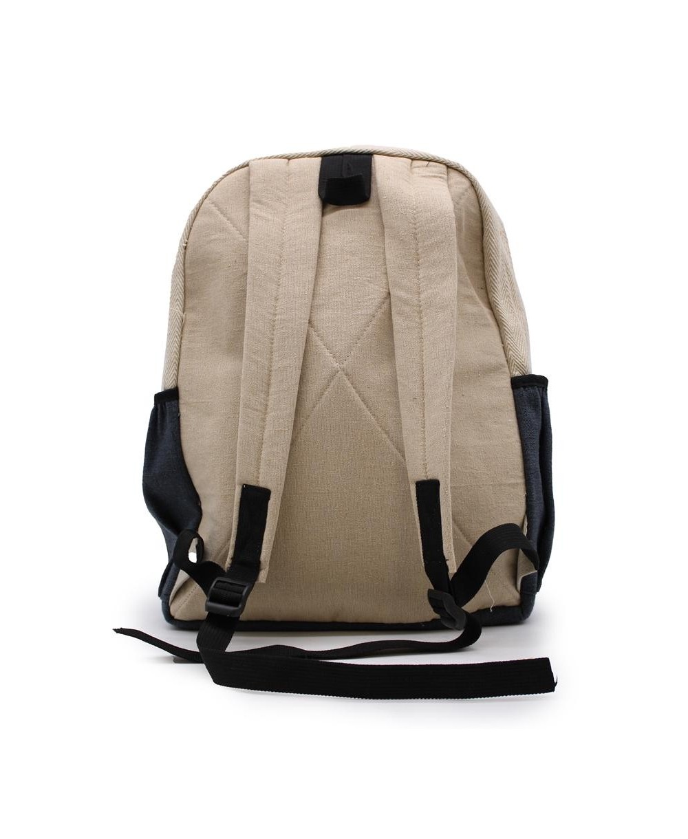 Mochila de Cáñamo Natural con Diseño Árbol Bodhi