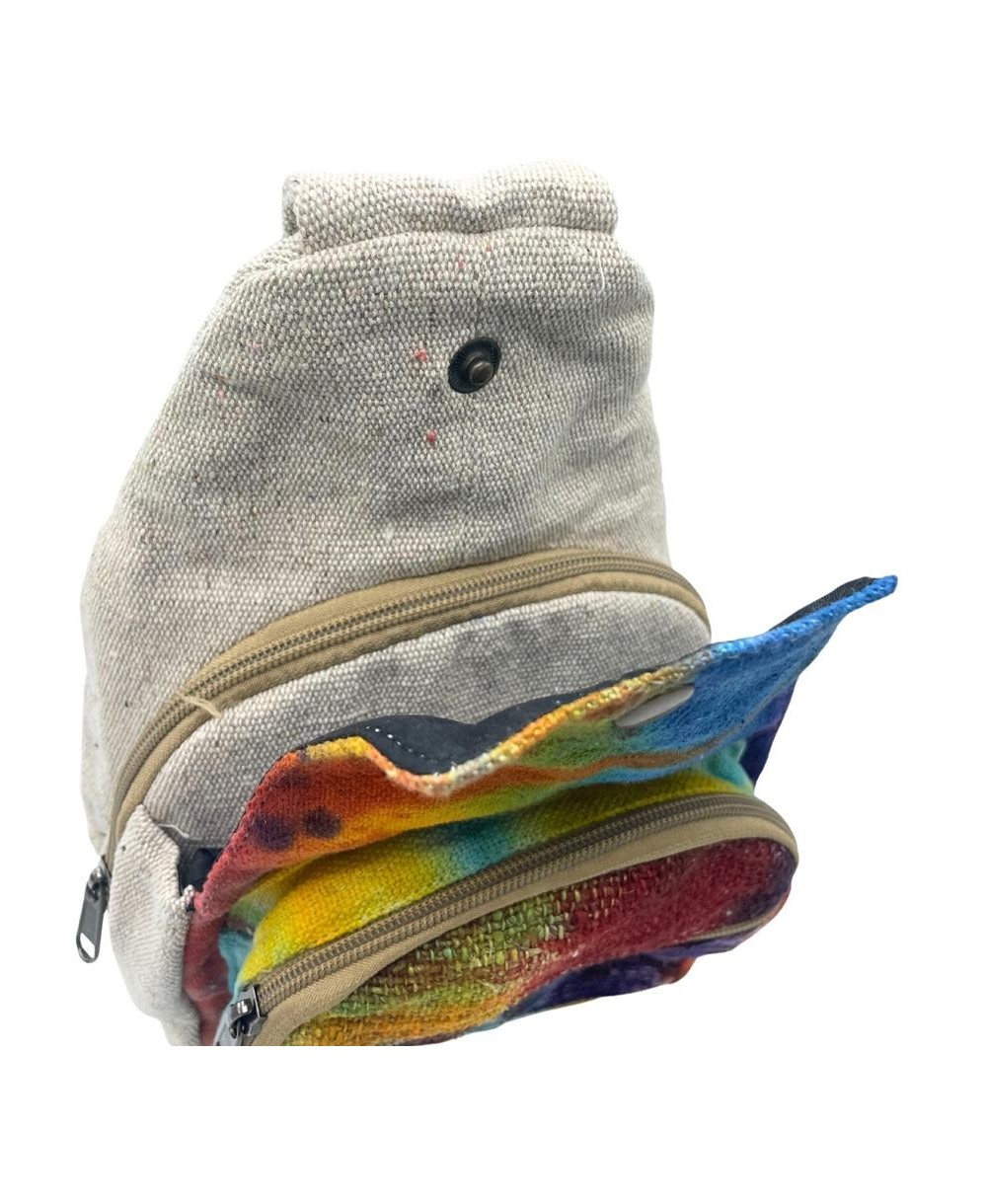 Mochila Bandolera de Cáñamo Natural Multicolor