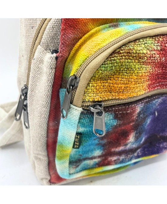 Mochila Bandolera de Cáñamo Natural Multicolor