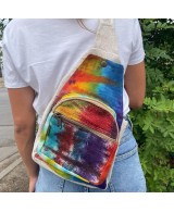 Mochila Bandolera de Cáñamo Natural Multicolor