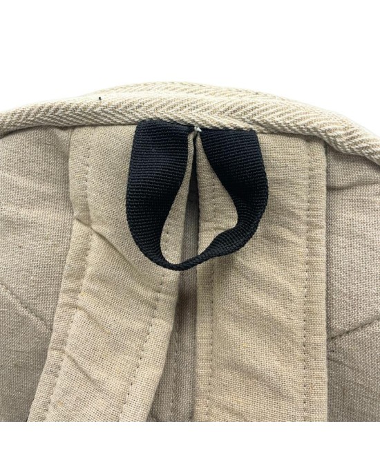 Mochila de cáñamo multicolor mediana de estilo boho