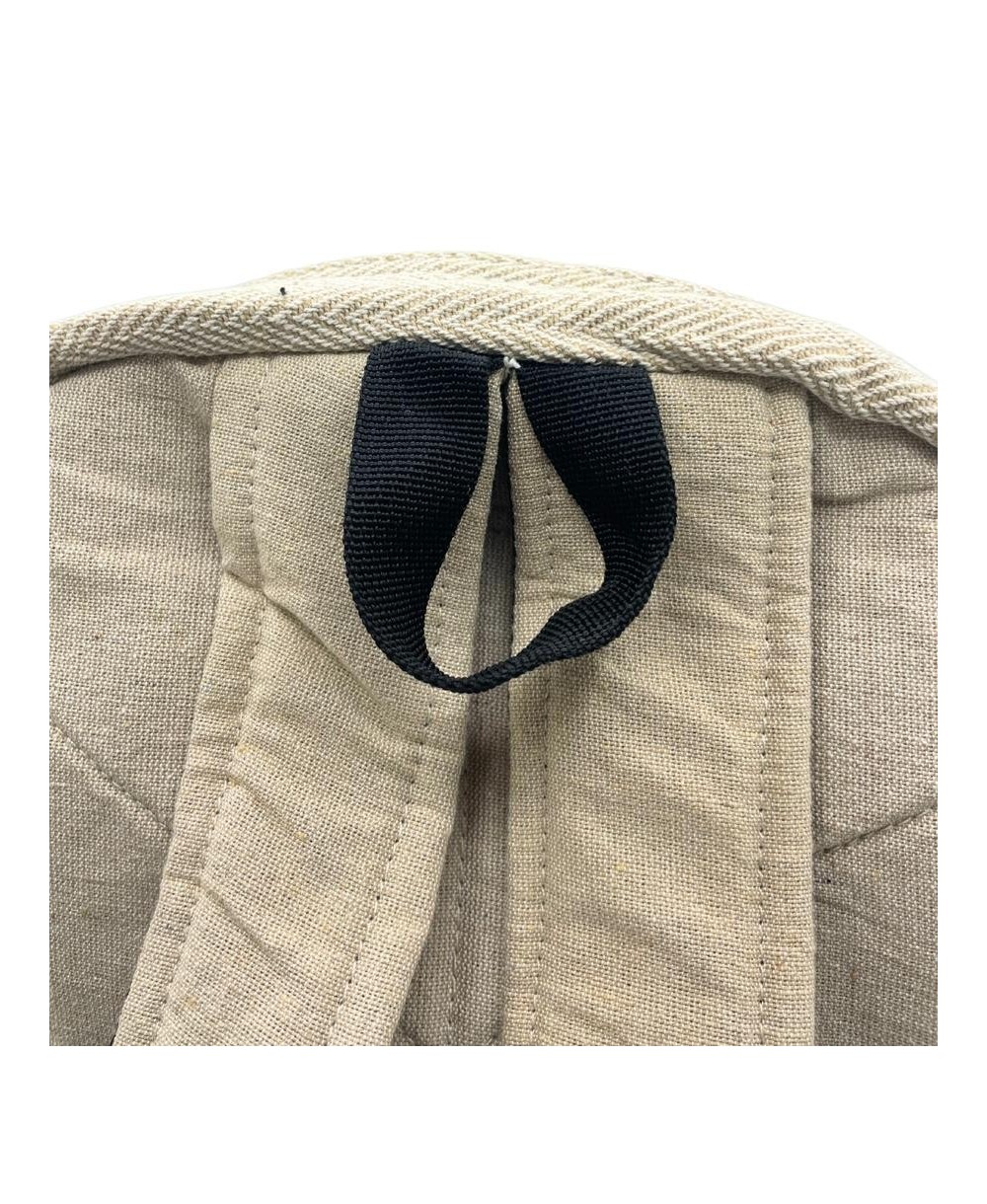 Mochila de cáñamo multicolor mediana de estilo boho