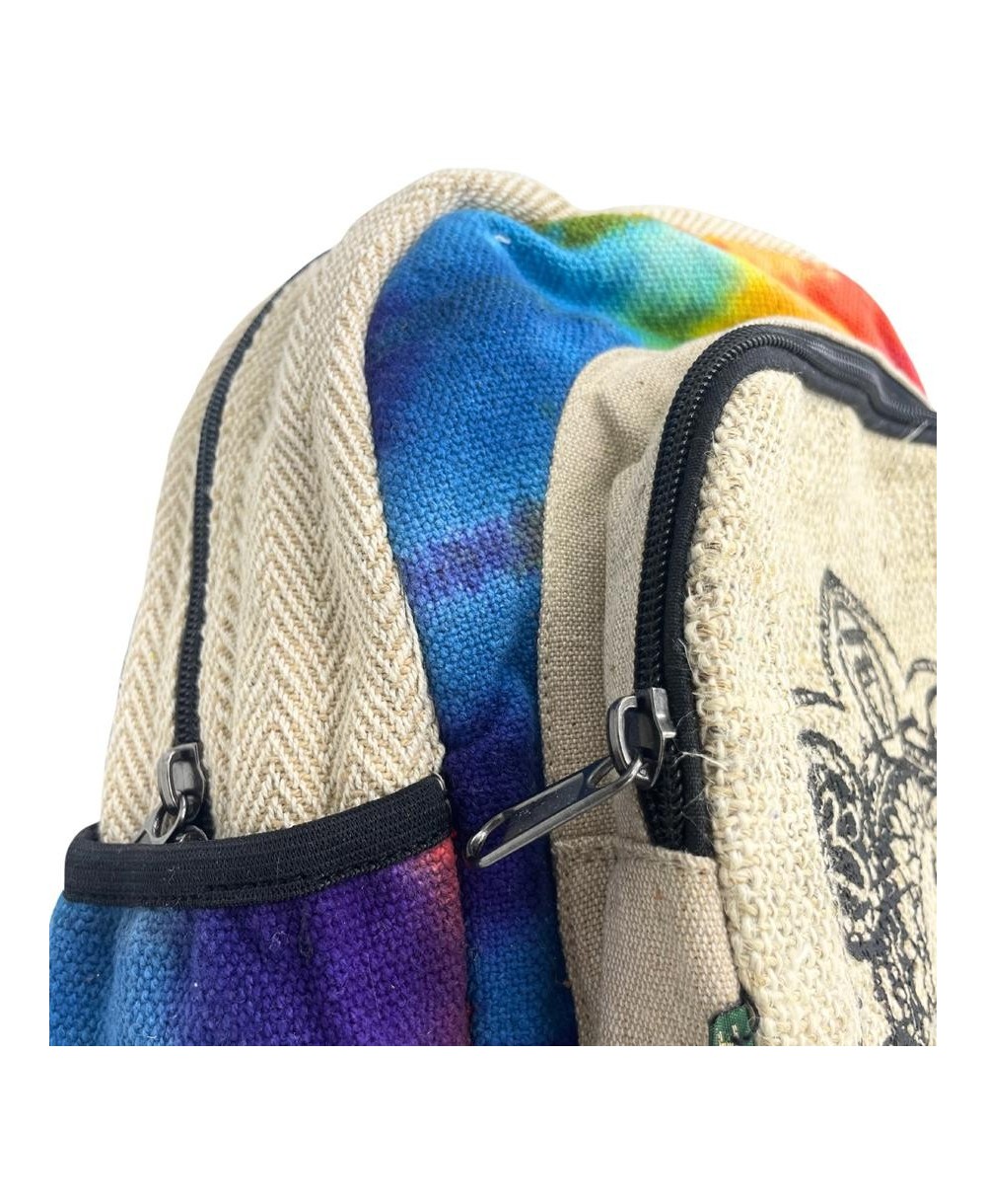 Mochila artesanal de cáñamo y algodón 7 chakras