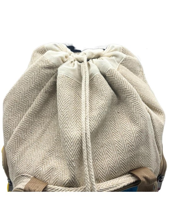 Mochila ecológica grande de cáñamo para uso diario