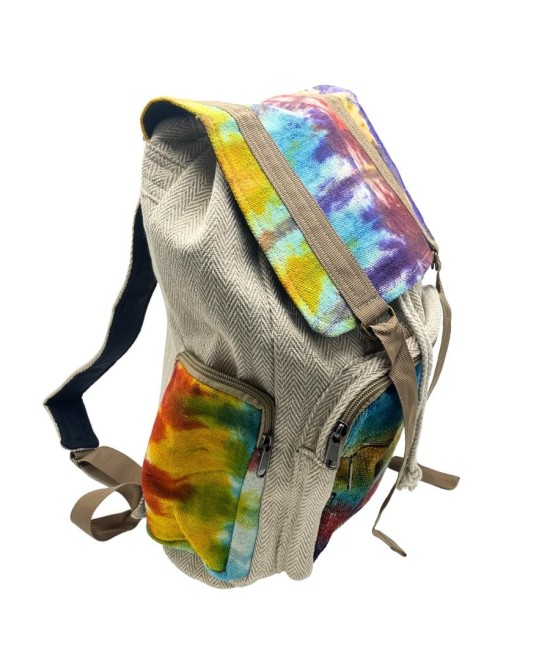 Mochila ecológica grande de cáñamo para uso diario