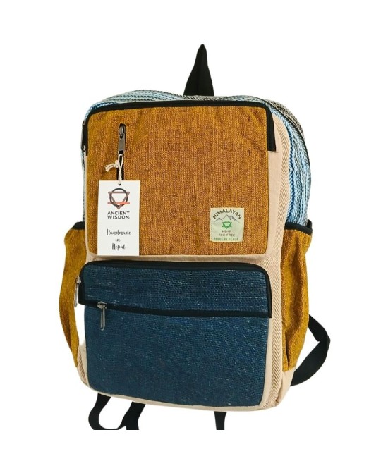 Mochila ecológica de gran capacidad con múltiples bolsillos