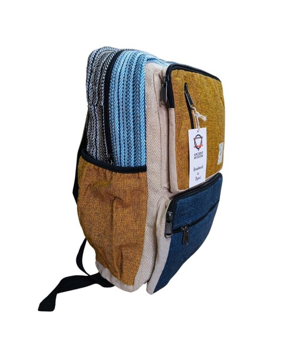 Mochila ecológica de gran capacidad con múltiples bolsillos