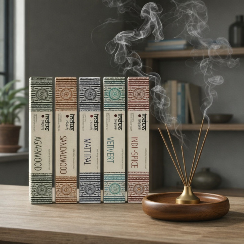 Incienso Natural Indus Tesoros disponible en varios aromas.