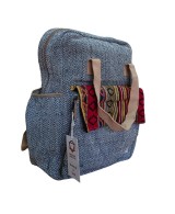 Mochila boho de cáñamo con gran capacidad de organización