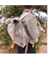 Mochila grande de cáñamo enrollable estilo aventura