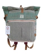 Mochila enrollable de cáñamo de gran capacidad para senderismo y uso diario.