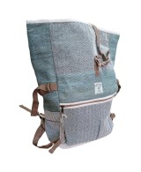 Mochila grande de cáñamo enrollable estilo aventura