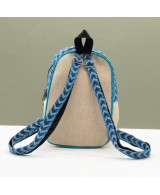 Mochila artesanal de cáñamo y algodón estilo Dhaka